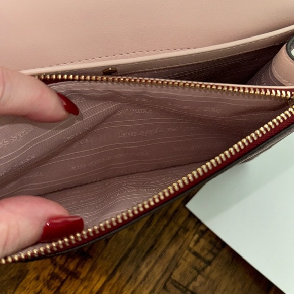 Kate Spade Deep Red bag Leather Crossbody Bag sm Knott details perfect fall NWT - Picture 10 of 15